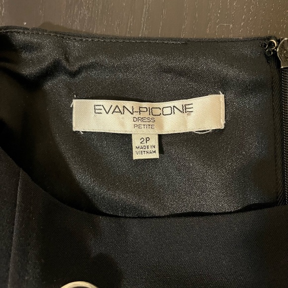 Evan Picone Black Dress with Button Accents - Picture 3 of 8